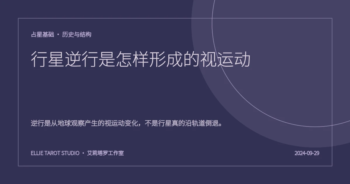 行星逆行是怎样形成的视运动