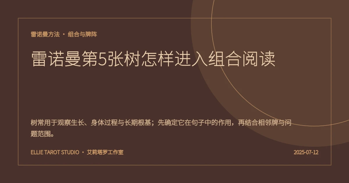 雷诺曼第5张树怎样进入组合阅读
